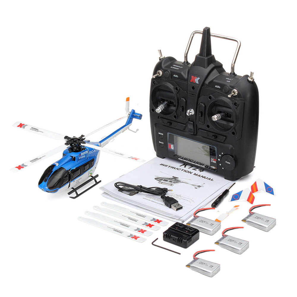 XK-K124-24G-6CH-Brushless-EC145-3D6G-System-RC-Hubschrauber-4PCS-37V-700mAh-Lipo-Batterie-Version-Ko-1987726-9